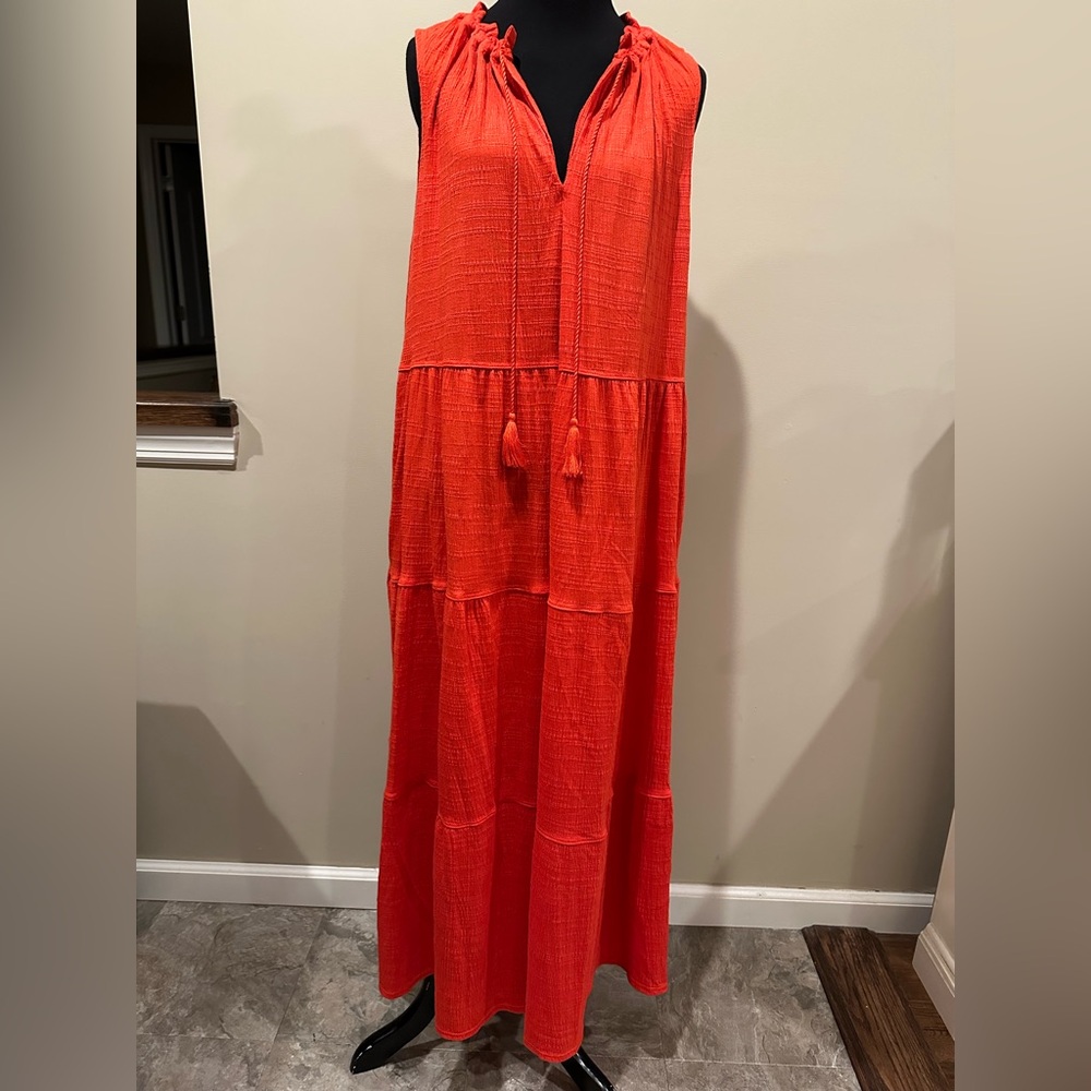 Max Studio Red Textured Dress